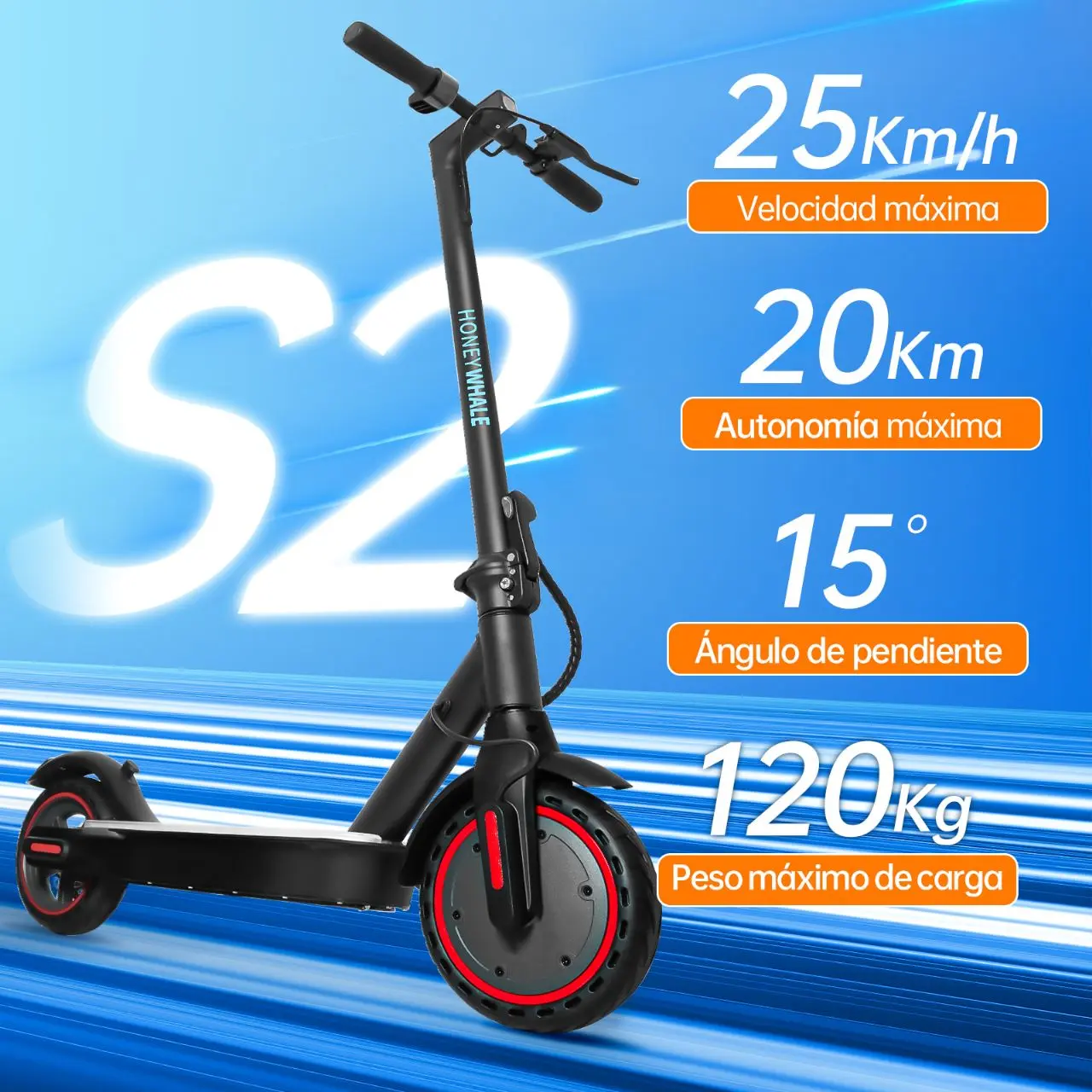 Scooter Eléctrico S2 Negro - Image 3