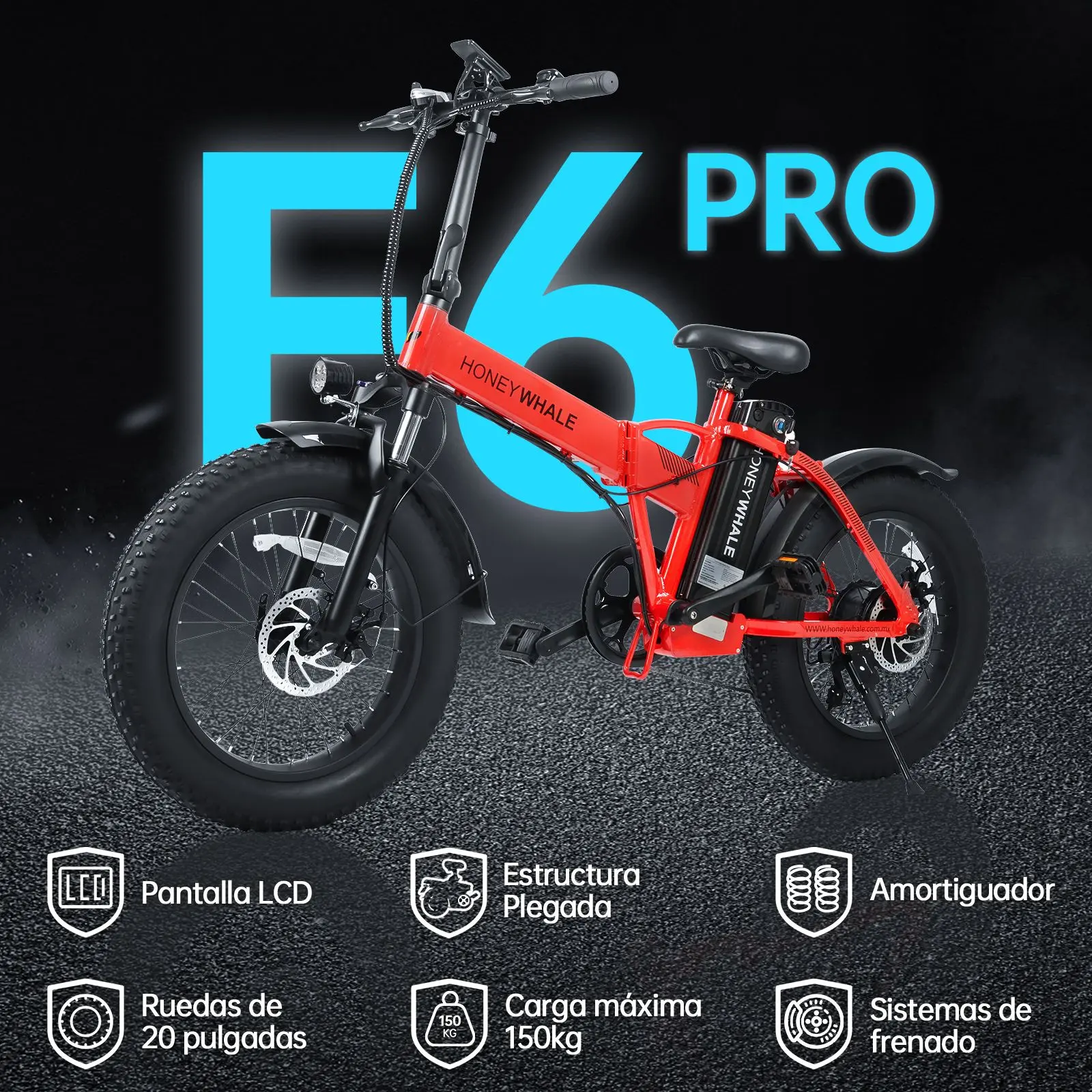 Bicicleta F6-Pro Roja - Image 3