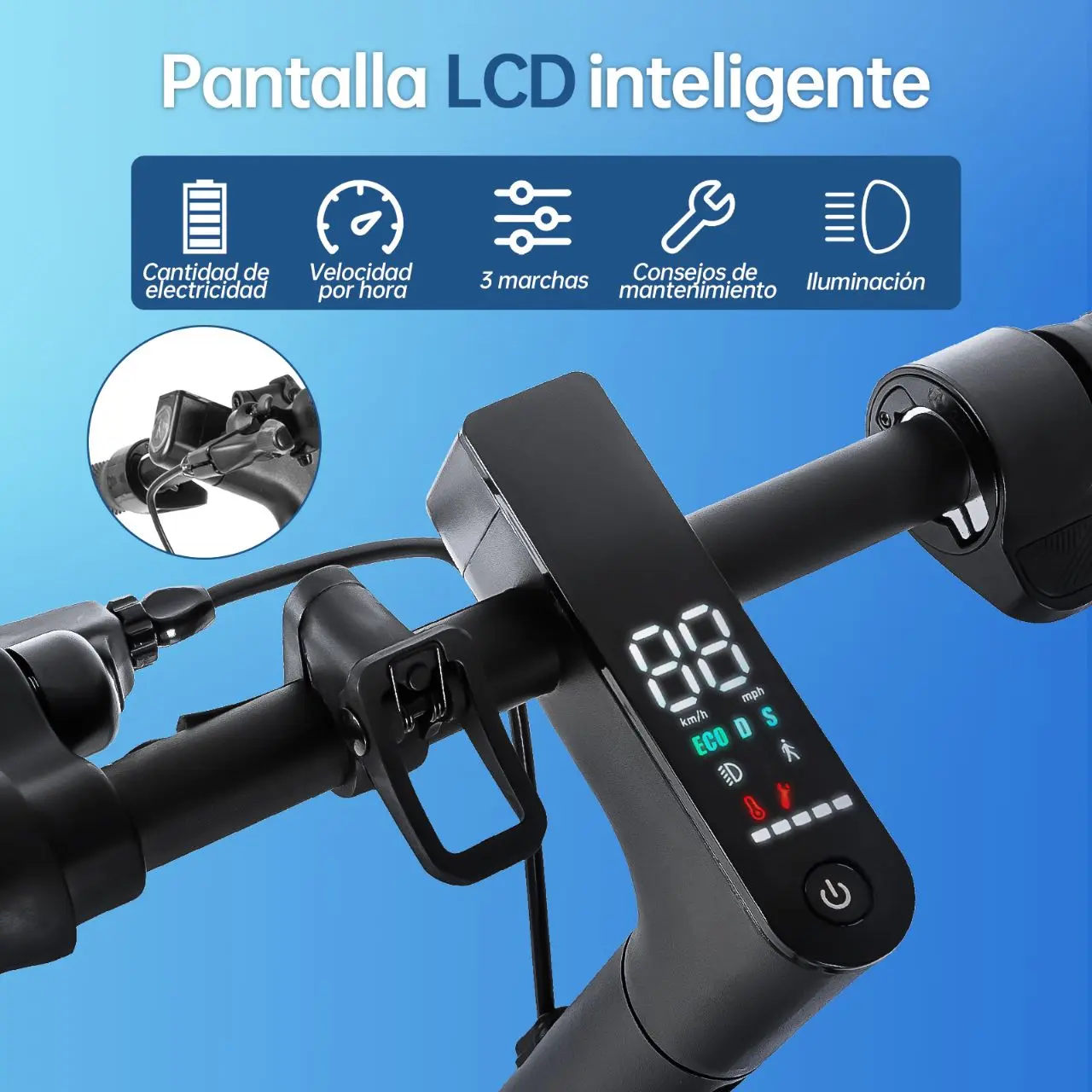 Scooter Eléctrico S2 Negro - Image 7